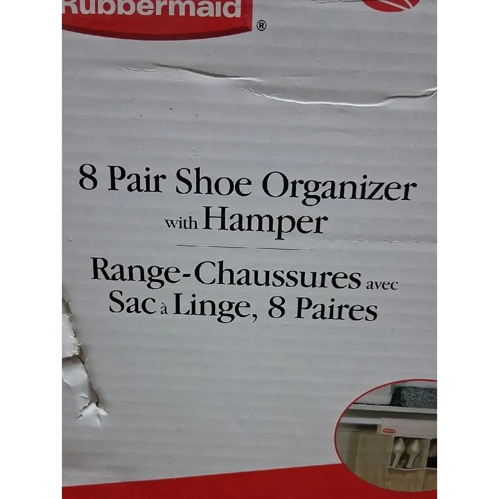 RUBBERMAID 8‎ Pair Shoe Organizer With Hamper
